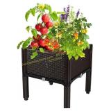 Plastic Elevated Planters with Legs, Drainage