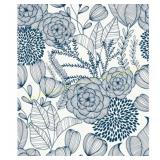 4ct NuWallpaper Navy Peel & Stick Variety of Patte