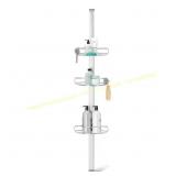 2ct. Tension Shower Caddy: Stainless/Aluminum