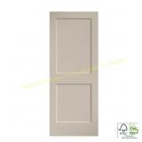 White 2-Panel Solid Core Wood Door
