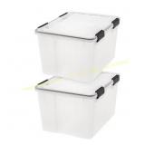 IRIS 47 Qt Storage Box w/ Gasket Lid, 2 Pack