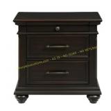 Brooks 3-Drawer Nightstand with USB - Black