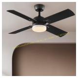 Hampton Bay Letta 42" Matte Black Fan