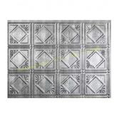 Crosshatch Silver PVC Backsplash Panel