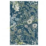 12ct Full Bloom Navy Floral Wallpaper Roll