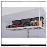 Adjustable Height Overhead Storage Rack White