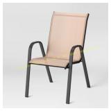 2ct room essentials Sling Stacking Chair Tan/Black