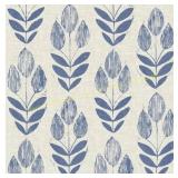 9ct Blue Folk Tulip Peel and Stick Wallpaper