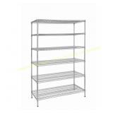 Silver 6-Tier Wire Shelving Unit 48x72x24