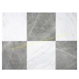 6ct FloorPops Grey & White Marble Tiles