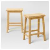 Room Essentials 2pk 24" Saddle Barstools