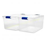 Homz 66 Qt Stackable Containers (2 Pack)