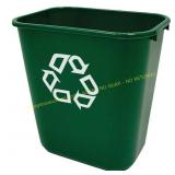 Rectangular Green Recycling Bin, 7.03 gal