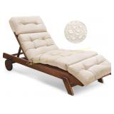 Outdoor Chaise Lounge Chair Cushion Beige