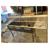 3 bay sink
