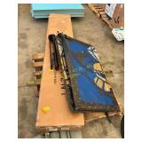 Platform bed, wall art