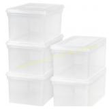4ct IRIS USA Letter Legal Size Plastic File Box
