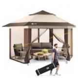 crown shade hexagon screen room 13x15 Brown