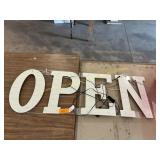 Lighted open sign