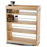 DINDON Wood 4-Tier Slide-Out Spice Rack