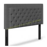 Hampton Grey Upholstered Queen Headboard