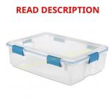 Sterilite 37 qt Clear Latch Box 7 in. H
