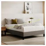 Nectar Bed Frame, Twin, Grey, 8" Legs