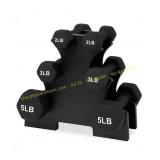 BalanceFrom 20 lb Neoprene Dumbbell Set