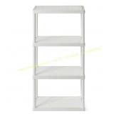 White Plastic Light Duty Shelving 24x12x48