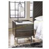 Arkenton Grayish Brown/White Nightstand