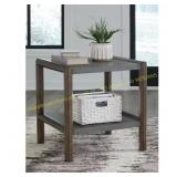 Kallenny 21-in Brown End Table with Shelf