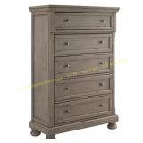 Lettner 5-Drawer Chest Light Gray - Ashley