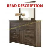 Ashley 6-Drawer Dresser Mocha (Dresser Only)