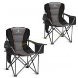 2ct ALPHA CAMP Heavy Duty Camping Chair 500LBS