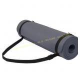 Fitvids 1/2" Foam Yoga Mat, Strap, Graphite