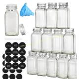 DkOvn 12pc 4oz Glass Spice Jars + Lids