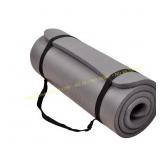 Grey Yoga Mat 24x68x0.5 in with Strap (11.8)