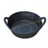Little Giant 3 Gal Rubber Farm Feed Pan, Black