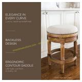 Maven Lane Pullman Bar Stool, Alabaster White
