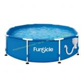 8 ft Round 30" Deep Metal Frame Pool