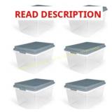 Hefty 72-Qt Hi-Rise Storage Bin, 6 Pack