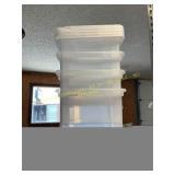 Plastic File Box with Snap Lid, Clear