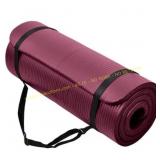 BalanceFrom Yoga Mat, 1" Thick, Deep Wine