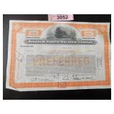 Missouri Pacific railroad 100 shares bond