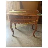 Amana Made Entry Table w/Drawers , Glass Top