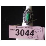 Simulated emerald and sapphire ring  Size 6 ï¿½