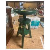 Green Adjustable Wooden Stool