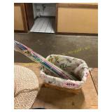 Longaberger Basket w/Knitting Needles