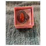 Unverified Amber Stone Size 7.25 Ring
