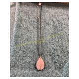 20in Pink Teardrop Tree of Life Necklace